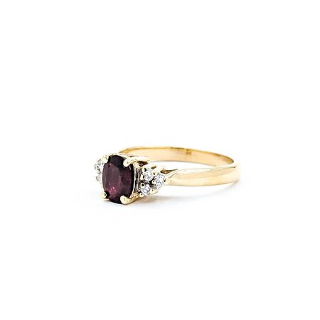 Ring .06ctw Round Diamonds .83ct Ruby 14ky 7mm Sz6.5 3.54g 225010070