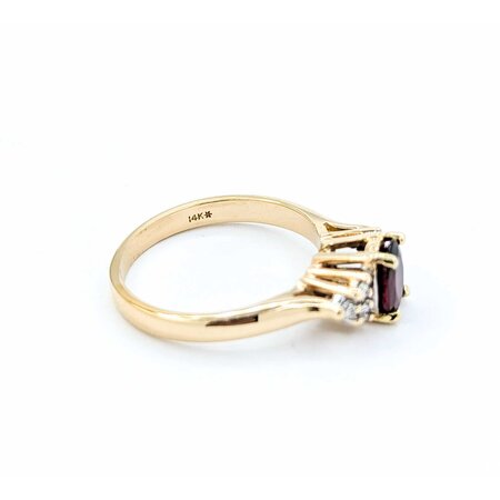 Ring .06ctw Round Diamonds .83ct Ruby 14ky 7mm Sz6.5 3.54g 225010070