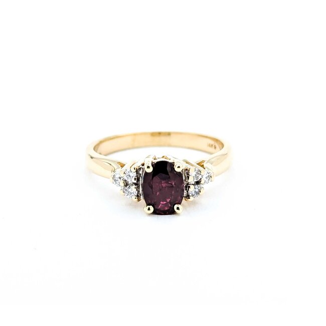 Ring .06ctw Round Diamonds .83ct Ruby 14ky 7mm Sz6.5 3.54g 225010070