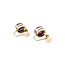 Earrings Mid-Century Screwback 10x8mm Star Rubies 14ky 16.5x9.5" 6.5g 225010096