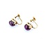 Earrings Mid-Century Screwback 10x8mm Star Rubies 14ky 16.5x9.5" 6.5g 225010096