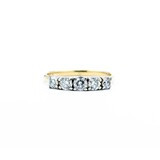  Ring 5 Stone .36ctw Round Diamonds 14ky Sz4.5 1.5g 225010113
