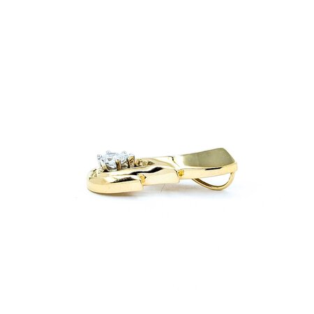 Pendant Freeform .52ct Pear Diamond 14ky 30x11mm 4.2g 225010129