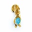 Brooch Intellectual Dog 18x13mm Turquoise 18ky 1.9x.6" 11.92g 225010088