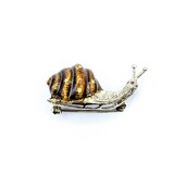  Brooch Mid-Century Snail .02ctw Rubies 18kw 1.5x.7" 9.02g 225010098