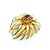 Brooch Flower Design .85ctw Rubies 18ky 1.75x1.55" 18g 225010076