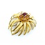 Brooch Flower Design .85ctw Rubies 18ky 1.75x1.55" 18g 225010076