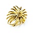 Brooch Flower Design .85ctw Rubies 18ky 1.75x1.55" 18g 225010076