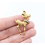 Brooch Deer .07ctw Round Diamonds .02ct Ruby 18ky 1.5x.9" 7.17g 225010083