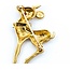 Brooch Deer .07ctw Round Diamonds .02ct Ruby 18ky 1.5x.9" 7.17g 225010083