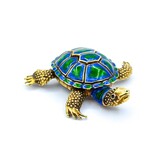  Brooch Sea Turtle Blue & Green Enamel 14ky 2.25x1.75" 18.2g 225010090