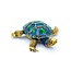 Brooch Sea Turtle Blue & Green Enamel 14ky 2.25x1.75" 18.2g 225010090