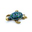 Brooch Sea Turtle Blue & Green Enamel 14ky 2.25x1.75" 18.2g 225010090