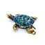 Brooch Sea Turtle Blue & Green Enamel 14ky 2.25x1.75" 18.2g 225010090