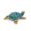 Brooch Sea Turtle Blue & Green Enamel 14ky 2.25x1.75" 18.2g 225010090