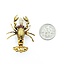 Brooch Mid-Century, Lobster .14ctw Rubies 18ky 1.6x1.25" 9.5g 225010102