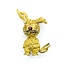 Brooch Mid-Century Whimsical Rabbit .04ctw Round Diamonds .08ct Ruby 18ky 1.75x1.25" 10.27g 225010097