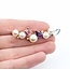 Brooch Bar  .25ctw Round Diamonds 7-8.5mm Pearl 4ctw Tourmaline, Amethyst, Aquamarine 14ky 2.1x.6" 10.68g 225010092