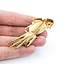 Brooch Mid-Century Exotic Song Bird .05ctw Round Diamonds .85ctw Sapphires & Rubies .85x.55" Mother-of-Pearl 14ky 2.75x1" 14.93g 225010095