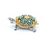 Brooch Tortoise .61ctw Round Diamonds 2mm Turquoise Beeds 14ktt 1.75x1.25" 19.71g 225010103