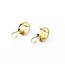 Earrings Mid-Century, Omegaback Stud 10x8mm Turquoise 14ky .6x.5" 5.34g 225010101