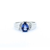 Ring .06ctw Round Diamonds 1.06ct Blue Tanzanite 14kw Sz6.5 2.99g 225010104