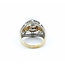 Ring Milgrain .65ctw Round & Marquise Diamonds 11mm Pearl 18tt .6" Sz7.25 8.31g 225010059