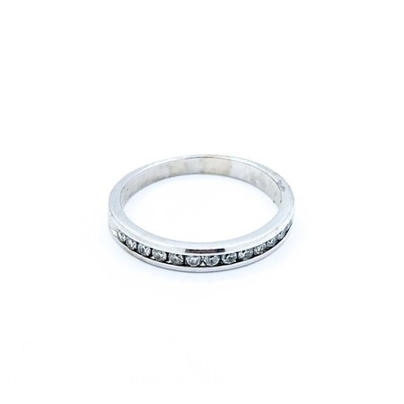 Ring Channel Set .25ctw Round Diamonds 14kw 3mm sz7.5 2.5g 225010050