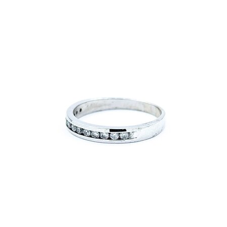 Ring Channel Set .25ctw Round Diamonds 14kw 3mm sz7.5 2.5g 225010050