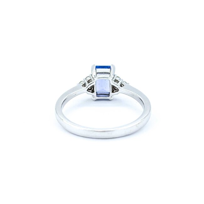 Ring .04ctw Round Diamonds 1ct Purple Tanzanite 14kw Sz7 2.87g 225010082