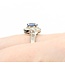 Ring .44ctw Baguette Diamonds 1.00ct Sapphire 18kw Sz6.5 4.54g 225010085