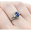 Ring .44ctw Baguette Diamonds 1.00ct Sapphire 18kw Sz6.5 4.54g 225010085