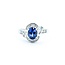 Ring .44ctw Baguette Diamonds 1.00ct Sapphire 18kw Sz6.5 4.54g 225010085