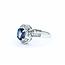 Ring .44ctw Baguette Diamonds 1.00ct Sapphire 18kw Sz6.5 4.54g 225010085