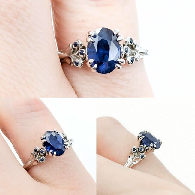 Ring 1.21ct Sapphire .06ctw Sapphire 14kw Sz5 2.75g 225010079