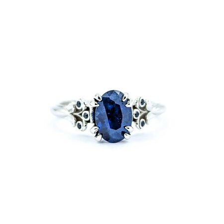 Ring 1.21ct Sapphire .06ctw Sapphire 14kw Sz5 2.75g 225010079