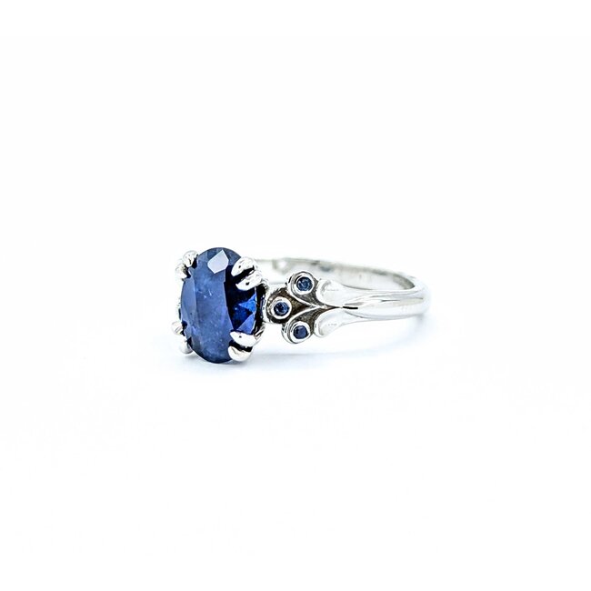 Ring 1.21ct Sapphire .06ctw Sapphire 14kw Sz5 2.75g 225010079