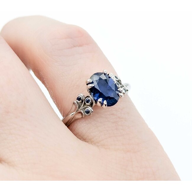 Ring 1.21ct Sapphire .06ctw Sapphire 14kw Sz5 2.75g 225010079