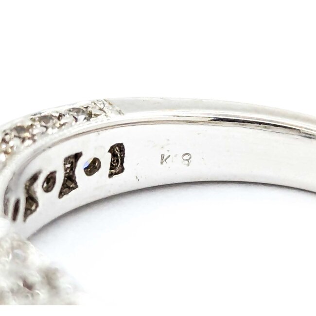 Ring .40ctw Round Diamonds 2.21ct Sapphire 18kw Sz6 6g 225010078