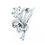 Brooch Floral 1.50ctw Round Diamonds 18kw 2x1.25" 11.94g 225010108