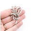 Brooch Floral 1.50ctw Round Diamonds 18kw 2x1.25" 11.94g 225010108