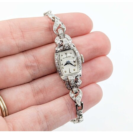 Watch Hamilton Vintage 1940's 1.00ctw Diamond 14k 6.5" 125010015