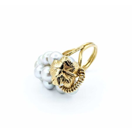 Ring Grape Stem 6.5-7.5mm Pearls 14ky 1.33x.8" Sz6.5 12.86g 225010064