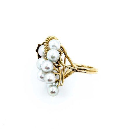 Ring Grape Stem 6.5-7.5mm Pearls 14ky 1.33x.8" Sz6.5 12.86g 225010064