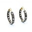 Earrings Hoops 4.0ctw Rose Cut Diamonds 14k/SS 33.5x5.5mm 223070053