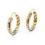 Earrings Hoops 4.0ctw Rose Cut Diamonds 14k/SS 33.5x5.5mm 223070053