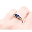 Ring .18ctw Round Diamonds .92ct Sapphire 18kw .6x.1" Sz7.5 2.86g 225010063