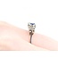 Ring .18ctw Round Diamonds .92ct Sapphire 18kw .6x.1" Sz7.5 2.86g 225010063