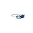 Ring .18ctw Round Diamonds .92ct Sapphire 18kw .6x.1" Sz7.5 2.86g 225010063