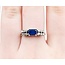 Ring .18ctw Round Diamonds .92ct Sapphire 18kw .6x.1" Sz7.5 2.86g 225010063